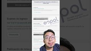 ESPOL Escuelas Politécnica de Litoral  Fechas examen he inscripciones 2025 ESPOL examenes2025 se [upl. by Granlund]