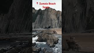 📍 Zumaia Beach Spain youtubeshorts shortsvideo shortvideo shorts [upl. by Priebe]