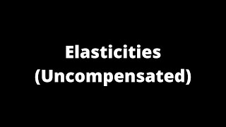 114 Elasticities Uncompensated [upl. by Euqcaj]