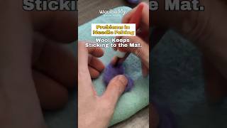 Stop Wool from Sticking to the Felting Mat needlefelting feltingmatproblem diycrafts shorts [upl. by Evered]