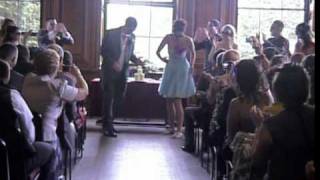 Ellen and Chriss Wedding Dance down the Aisle [upl. by Naujyt]