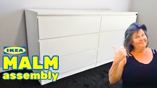 How to assemble the Ikea MALM 6 drawer dresser [upl. by Asiela352]