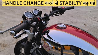 MODIFIED INTERCEPTOR 650 NEW HANDLE BAR STABILLTY RIDE REVIEW [upl. by Aristotle]