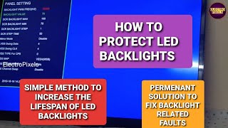 How to Increase LED Backlights Lifetime Compairing With LED TVBacklight AdjustmentTv RepairLED TV [upl. by Trey]