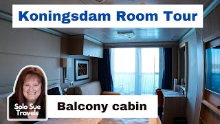 HAL Koningsdam Cabin 5073 Balcony Room Tour  Solo Travel  Holland America Cruise VLOG [upl. by Acile500]