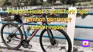 Sepeda Hybrid Polygon Heist 5 2018 Ganti Fork Rigid Polygon Path [upl. by Dwaine440]