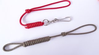 Adjustable Sliding Knot Paracord Wrist Lanyard  How to Make a Paracord Lanyard  CBYS Tutorial [upl. by Erkan]