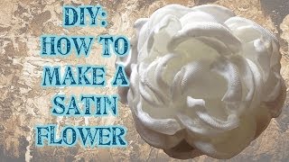 DIY How to make a Satin Flower No Die Needed  Craftbrulee [upl. by Ixel]