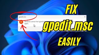 Easiest Way To Fix Group Policy Editor Missing In Windows 1011 Home 2025  Enable GPEDIT in Windows [upl. by Otnas579]