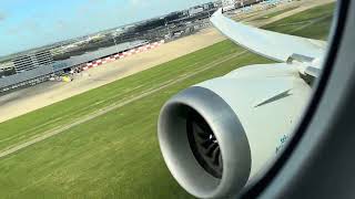 KLM 78710 Dreamliner Beautiful Engine Whine Takeoff from Amsterdam [upl. by Lejeune]