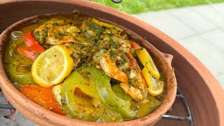 Tajine met scampi’s groenten en zoete aardappel 🍠 🍤 🫑 🥔 [upl. by Walczak]