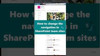 How to change the navigation in SharePoint team sites shorts [upl. by Ekim]