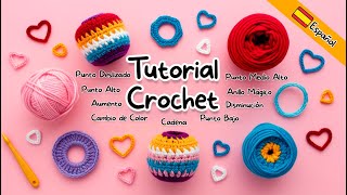 Tutorial de Crochet para Amigurumis Cadena Punto Bajo Punto Alto Anillo Mágico Aumentos y Más [upl. by Leihcim95]