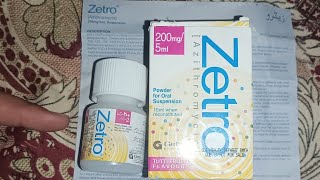 Zetro Syrup Uses  Zetro specifications  Azithromycin uses  Azithromycin ke fayde in hindhi [upl. by Lehcim319]