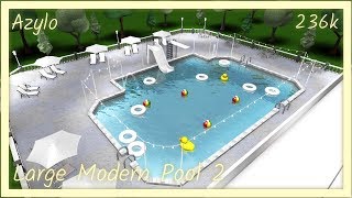 Roblox  Bloxburg Large Modern Pool 2 236k [upl. by Elleinahc]