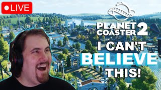 LIVE ITS HERE Building 7 Flags Atlantis Waterpark  Planet Coaster 2 Release Gameplay [upl. by Ynohtnaleahcim]