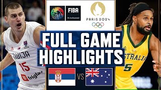 SERBIA vs AUSTRALIA FULL GAME HIGHLIGHTS  2024 Paris Olympics Basketball  August 6 2024  2K24 [upl. by Arodoeht]