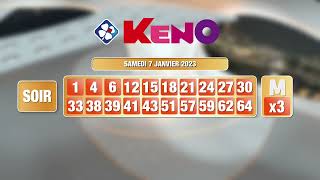 Tirage du soir Keno® du 07 janvier 2023  Résultat officiel  FDJ [upl. by Cyrie]