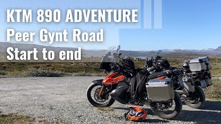 Peer Gynt Vegen August 2021  A beautiful norwegian gravel road on a KTM 890 Adventure [upl. by Aiet]