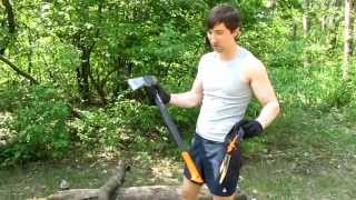 Топорколун Fiskars X25 [upl. by Aliahs]