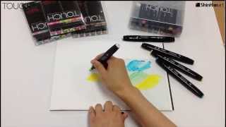 ShinHan Touch Twin Marker Pen  Colourless Blender Techniques  Part 1 [upl. by Duomham599]