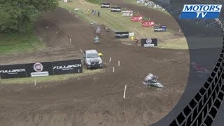 MXGP 2016  Great Britain  Matterley Basin  Romain Febvres crash [upl. by Ecirtnas]