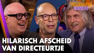 Johan Wilfred en René nemen op hilarische wijze afscheid van Directeurtje  VANDAAG INSIDE [upl. by Stilwell]