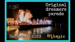 CARNEVALE VENEZIA 2023  OPENING PARADE ORIGINAL DREAMERS  RIALTO VIEW FROM GONDOLA  AMAZING [upl. by Ahsiemac]