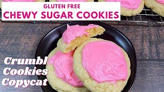 GLUTEN FREE CHEWY SUGAR COOKIES  Crumbl Cookies Copycat Recipe [upl. by Ettesyl]