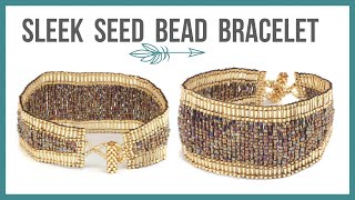 Sleek Seed Bead Bracelet  Beaducationcom [upl. by Niriam405]