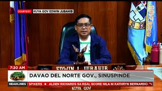 Davao del Norte governor sinuspinde  TedFailonandDJChaCha [upl. by Carmela]