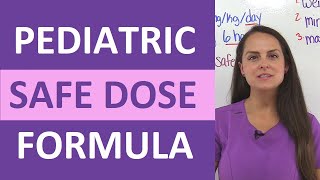 Pediatric Safe Dose Range Calculation  Dosage Calculations Nursing NCLEX Review [upl. by Nila95]