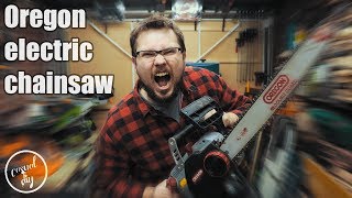 Oregon electric chainsaw CS1500  quick overview [upl. by Chor325]