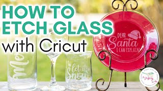 How to Etch Glass with Cricut amp Armour Etch Cream  Etching Glass [upl. by Jaylene820]