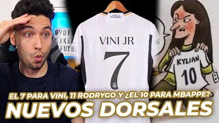 🚨¡NUEVOS DORSALES en el MADRID VINICIUS el 7 RODRYGO el 11 ¿el 10 para MBAPPÉ [upl. by Grimbald]