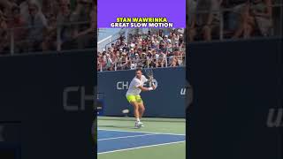 GREAT STAN WAWRINKA TECHNIQUE IN SLOW MOTION tennis shorts [upl. by Raasch]