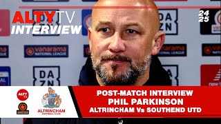 Altrincham Vs Southend United  PostMatch Interview  Phil Parkinson  16 November 2024 [upl. by Harrietta]