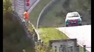 VLN 2003 Crash Renault Clio Schwedenkreuz [upl. by Aymik432]