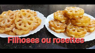 Filhoses ou rosettes massinha frita crocante [upl. by Nnaj429]