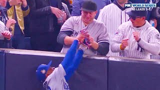 Yankees fans tried to take ball out of Mookie Betts glove  Yankees Dodgers Game 4 2024 World Series [upl. by Leonardo784]