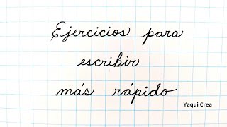 🤯 Ejercicios para ESCRIBIR MÁS RÁPIDO y Mejorar la Letra ✍️ [upl. by Roxy]