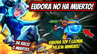 ¡SU DAÑO ES DE OTRO PLANETA EUDORA TOP 1 GLOBAL 936 WINRATE  MOBILE LEGENDS [upl. by Aliahkim]