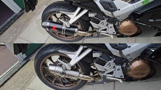 Honda VFR800 °° Black Widow Vs AliExpress exhaust [upl. by Yrem]