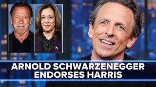 Arnold Schwarzenegger Endorses Kamala Harris [upl. by Ydnec]