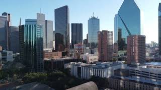 4K Drone Flight Between Dallas Skyscrapers  No Copyright Video [upl. by Kathe]