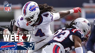 Buffalo Bills vs New England Patriots  2023 Week 7 Game Highlights [upl. by Arec]