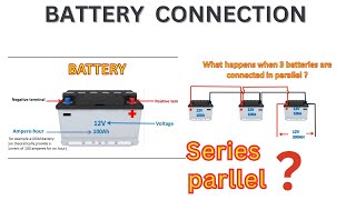 12V Battery series and parallel connection  how to parallel and series battery [upl. by Ennylcaj]