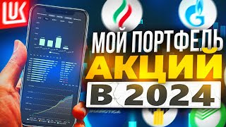 МОЙ ПОРТФЕЛЬ АКЦИЙ В 2024 ГОДУ РАЗБОР СБЕР ЛУКОЙЛ ТАТНЕФТЬ БЕЛУГА ЧЕРКИЗОВО РОСНЕФТЬ ГАЗПРОМ [upl. by Lankton]