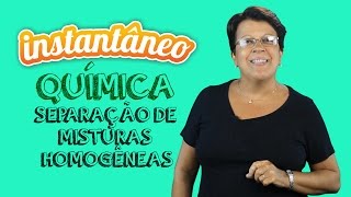 Separação de Misturas Homogêneas  Química  Leila da Gama  Instantâneo [upl. by Semela]