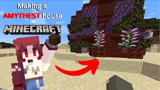 Minecraft  Amethyst Fairy House Tutorial  How I Built an Amethyst House [upl. by Varion]